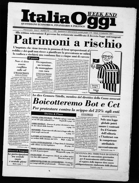 Italia oggi : quotidiano di economia finanza e politica